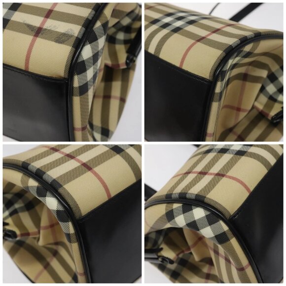 BURBERRY Nova Check Shoulder Bag PVC Beige Auth BA1737 - Picture 14 of 16